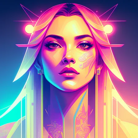 snthwve style nvinkpunk (symmetry:1.1) (portrait of floral:1.05) a woman as a beautiful goddess, (assassins creed style:0.8), pink and gold and opal color scheme, beautiful intricate filegrid facepaint, intricate, elegant, highly detailed, digital painting, artstation, concept art, smooth, sharp focus, illustration, art by greg rutkowski and alphonse mucha, 8k