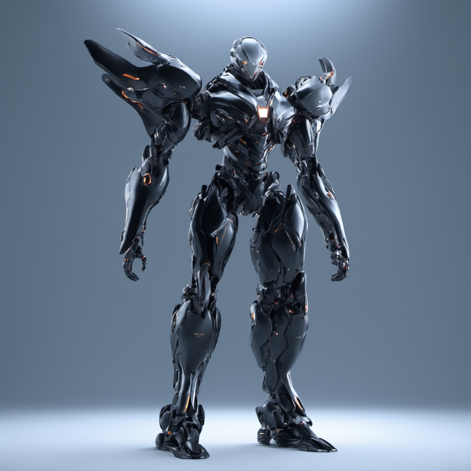 professional 3d model FUNDING,future,concept robot,black robot solo,smooth texture,metal,togetic,absurdres,HD,8K,<lora:FN_WeiLai-000007:1>, . octane render, highly detailed, volumetric, dramatic lighting