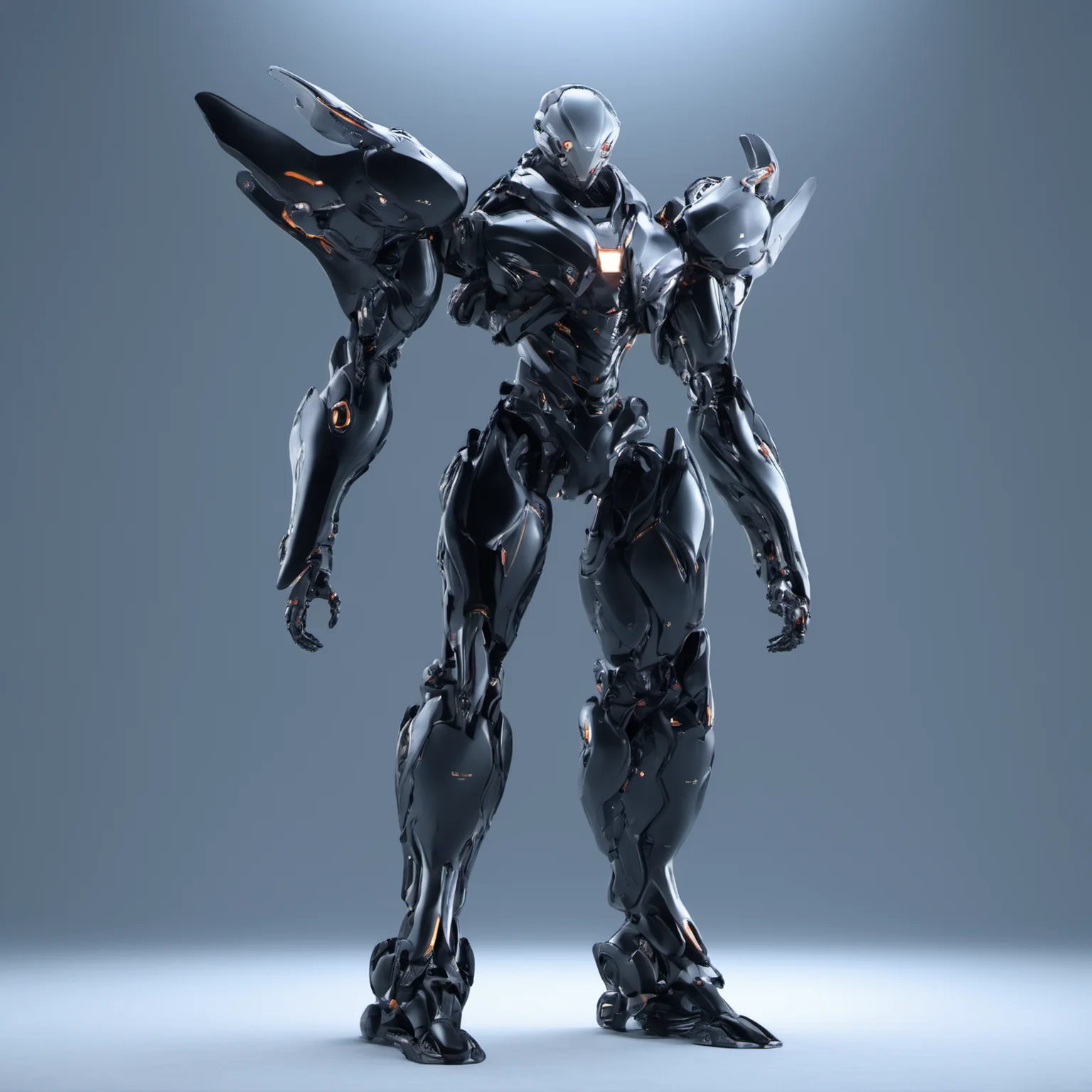 professional 3d model FUNDING,future,concept robot,black robot solo,smooth texture,metal,togetic,absurdres,HD,8K,<lora:FN_WeiLai-000007:1>, . octane render, highly detailed, volumetric, dramatic lighting