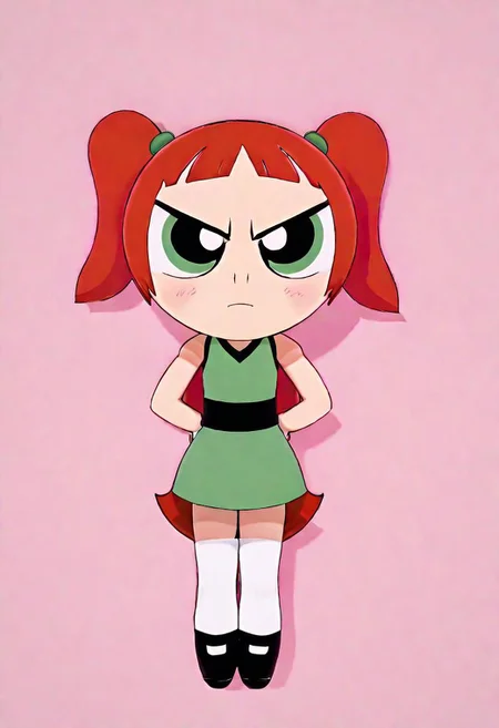 masterpiece, best quality, a girl, ppg, powerpuff girl style, ami arakawa