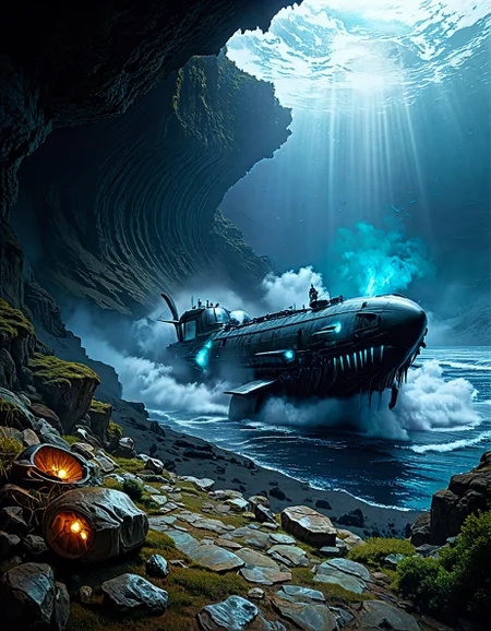 fantasy landscape:1.2
a rugged mountain terrain, with jagged rocks, hidden caves, an air of mystery,
Raging sea waves, stormy darkness ,
Heatwave Weather,
Kelvin-Helmholtz shear wave clouds,
Submarine hydrothermal vent glow,
Dry season cracked earth patterns,
,
,
Amphitheaters staging quantum plays,
,
Biomechanical: (organic-metal hybrids), (pulsating veins), (alien ecosystems), (symbiotic structures)
(masterpiece:1.4), (intricate details:1.4), (hyperrealistic:1.3),(painting:0.9),(ultra detailed:1.4), (8k resolution:1.3), (sharp focus), (dramatic perspective:1.1), (chromatic aberration:0.3), (film grain:0.2),
<lora:JuggerCineXL2:0.3>,
<lora:add-detail-xl:0.3>,
<lora:WildcardX-XL-Detail-Enhancer:0.4>,
<lora:xl_more_art-full_v1:0.7>,
<lora:ClassipeintXL2.1:0.3>,
<lora:Flux-XL_Scenery:0.3> flux-scenery ,
<lora:EnvyDramaticLightingXL01:0.7>
detailxl,