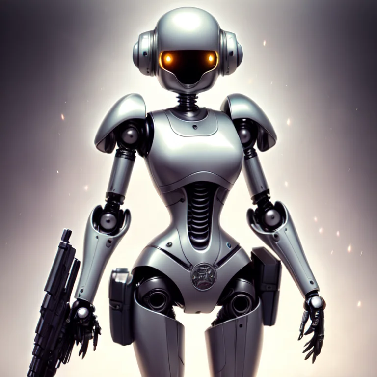 photo, drawing of a female robot holding a gun (ghostshell style:1) <lora:djzGhostShellV21:0.8>
