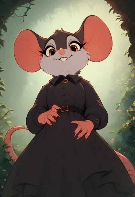 score_9, score_8_up, score_7_up, score_6_up, score_5_up, score_4_up, solo, (fluffy:0.8), (feral), furry, (((mouse))), female, claws, clothing, (fluffy cheeks:0.7), (solo:2), j_cartoon, cute, clothing, ((low angle view)), look at viewer, standing