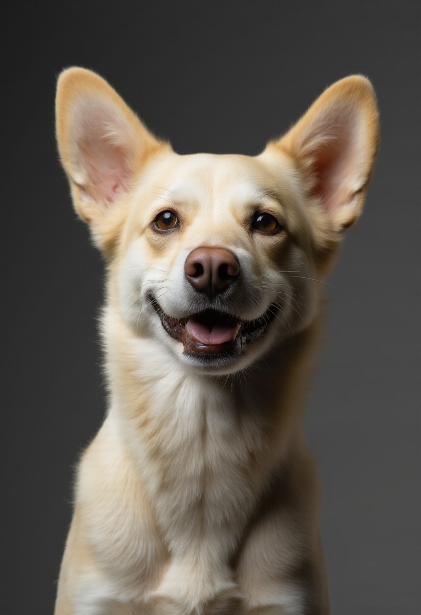 DogPortraitHQ, 4k, realistic, cute fluffy dog