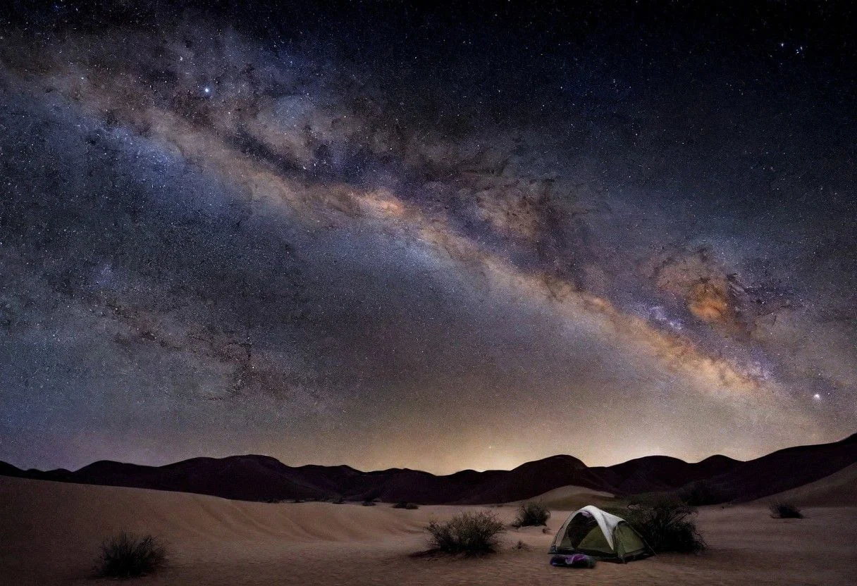 Chiahuahuan desert under a protected Dark Sky. Lying in our bed, we could see the bands of the milky way. Painstaking Attention To Details