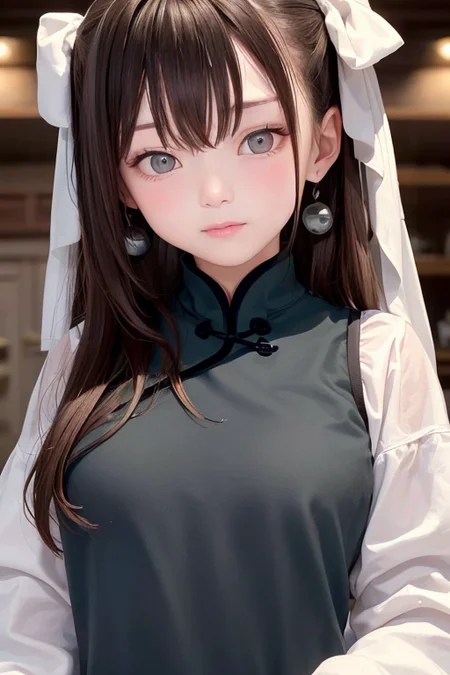 masterpiece, best quality, 1girl, brown hair, grey eyes, mole under eye, <lora:yaozhi_anm_v15:0.7>, yaozhi\(fkey\), yaozhi\(china_cloth\),
