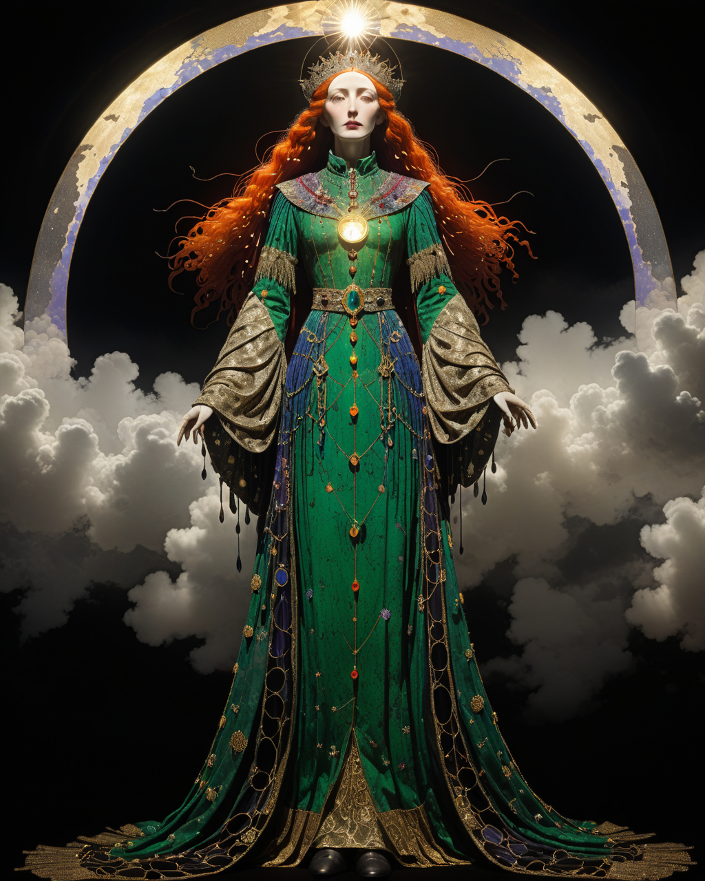 goddess in the clouds, (Harry Clarke:1.5), (light shining through clothing:1.4), volumetric lighting, <lora:add-detail-xl:0.75> <lora:xl_more_art-full_v1:0.5>