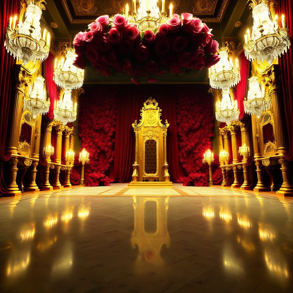 indoors, scenery, candlestand, chandelier, column, OZT, reflection, rose, ozt, window, no humans, reflective floor