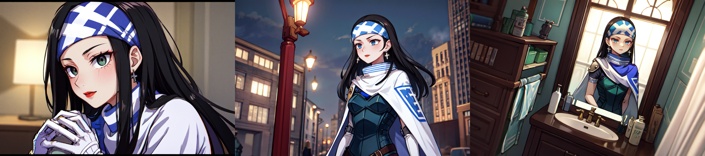 highly insanely detailed, masterpiece, top quality, best quality, highres, 4k, 8k, RAW photo, (very aesthetic, beautiful and aesthetic), 
__lazy-wildcards/cosplay-char/ShinMegamiTensei/beth/prompts__, 
<lora:zs_Beth:0.8>, 
(1girl:1.3), 1other, 
__lazy-wildcards/dataset/background__,âââ
