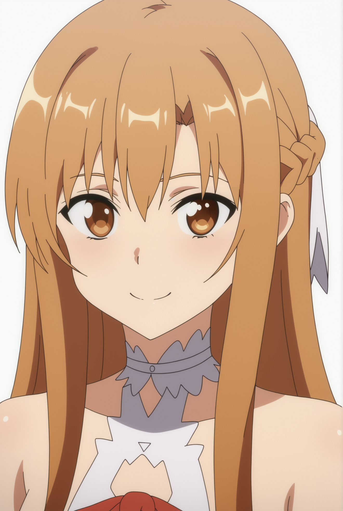 <lora:AsunaFairyV2:0.8>, white background, Asuna, upper body, smile