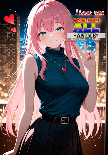 \\ Made with ONE FOR ALL checkpoint by Chaos Experience @ https://civitai.com/user/ChaosExperience/ \\
Steps: 70, Sampler: DPM++ 3M SDE, Schedule type: SGM Uniform, CFG scale: 8, Seed: 1954259123, Size: 1248x1824, Model hash: d3fee60c49, Model: ONE FOR ALL ยซAnimeยป v. IL-โค๏ธ, Clip skip: 2, ADetailer model: face_yolov8n.pt, ADetailer confidence: 0.3, ADetailer dilate erode: 4, ADetailer mask blur: 4, ADetailer denoising strength: 0.4, ADetailer inpaint only masked: True, ADetailer inpaint padding: 32, ADetailer version: 24.11.1, Emphasis: No norm, Version: f2.0.1v1.10.1-previous-646-ga9e247eb, Module 1: sharpspectrumvaexl_v1
Hardware Info: "RTX 4070 Ti 12GB, i7-13700KF, 64GB RAM"