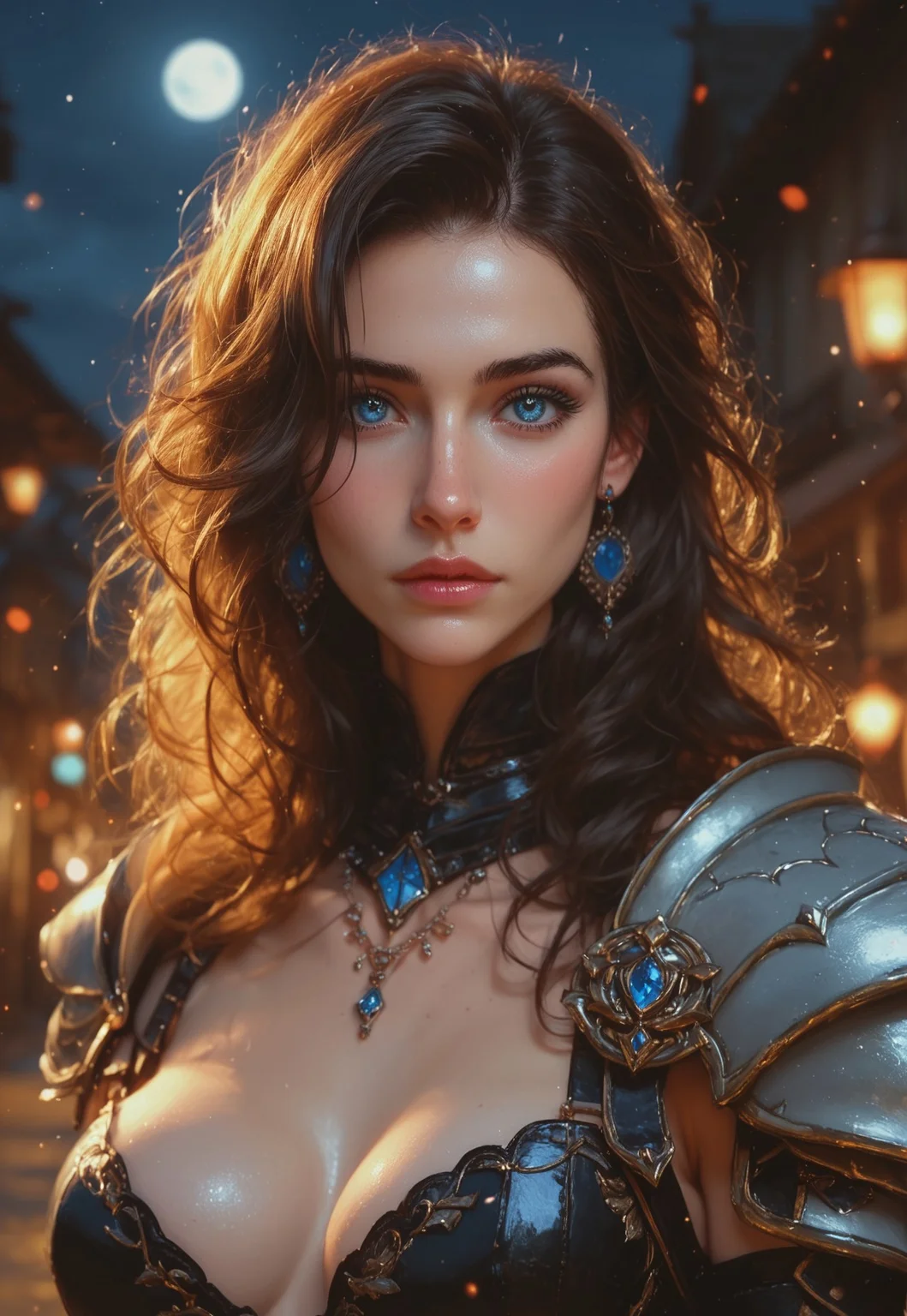 score_9, score_8_up, score_8, score_7_up, score_7, beautiful elven girl, brunette hair black scales covering half of her face, half her faced covered in scales, blue eyes, leather armor, vox machine style, 1girl, female focus, fantasy, night background, (dynamic lighting:1.1)
((masterpiece))
HDR