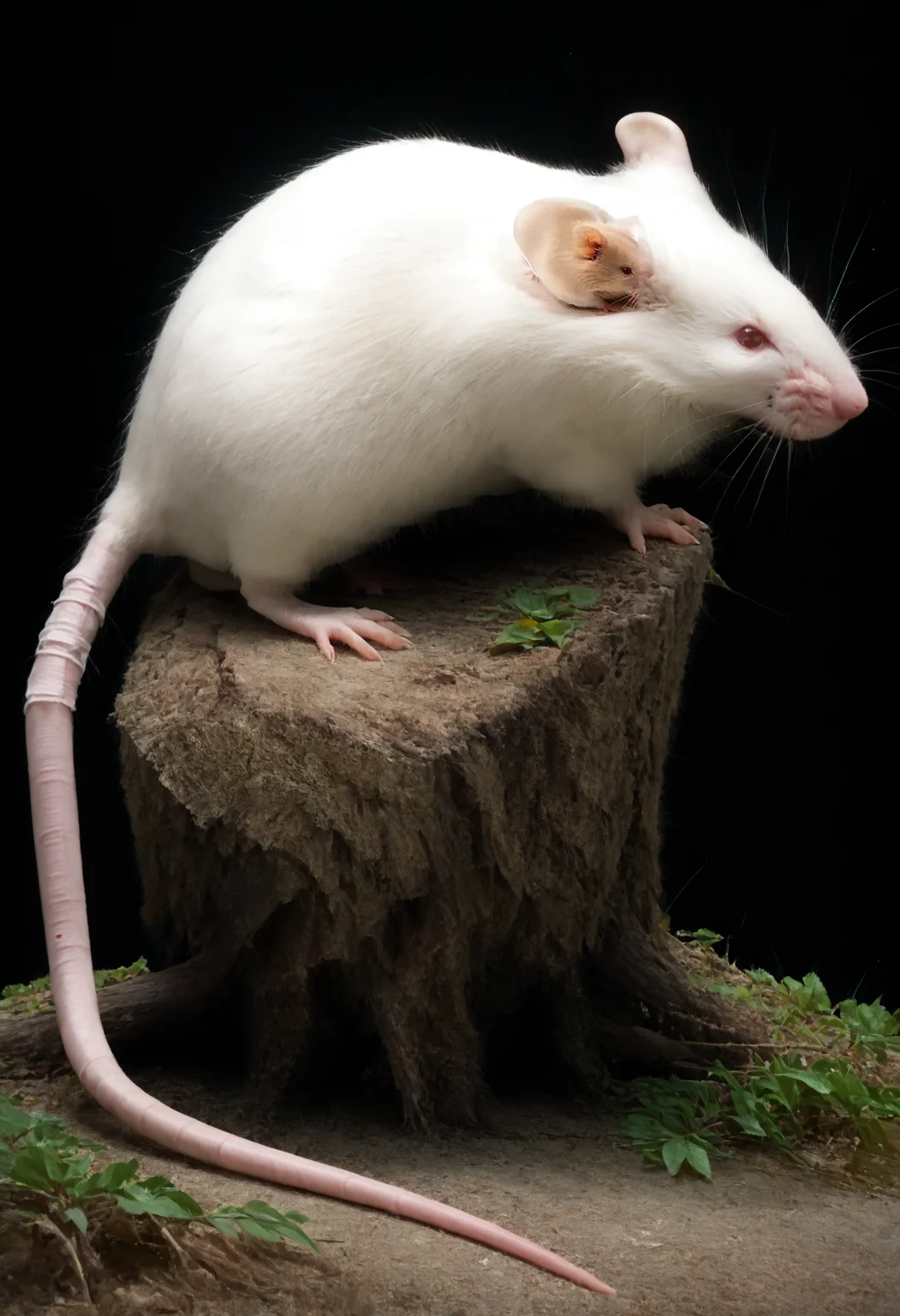 score_9,score_8_up,score_7_up,best quality,masterpiece,super detailed,extreme detailed,full_body,zPDXL,
<lora:Pony_DetailV2.0:1> BREAK forest,<lora:white mice:1>,no humans,animal,from side,white mice,standing,