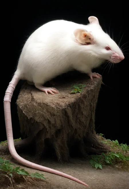 score_9,score_8_up,score_7_up,best quality,masterpiece,super detailed,extreme detailed,full_body,zPDXL,
<lora:Pony_DetailV2.0:1> BREAK forest,<lora:white mice:1>,no humans,animal,from side,white mice,standing,