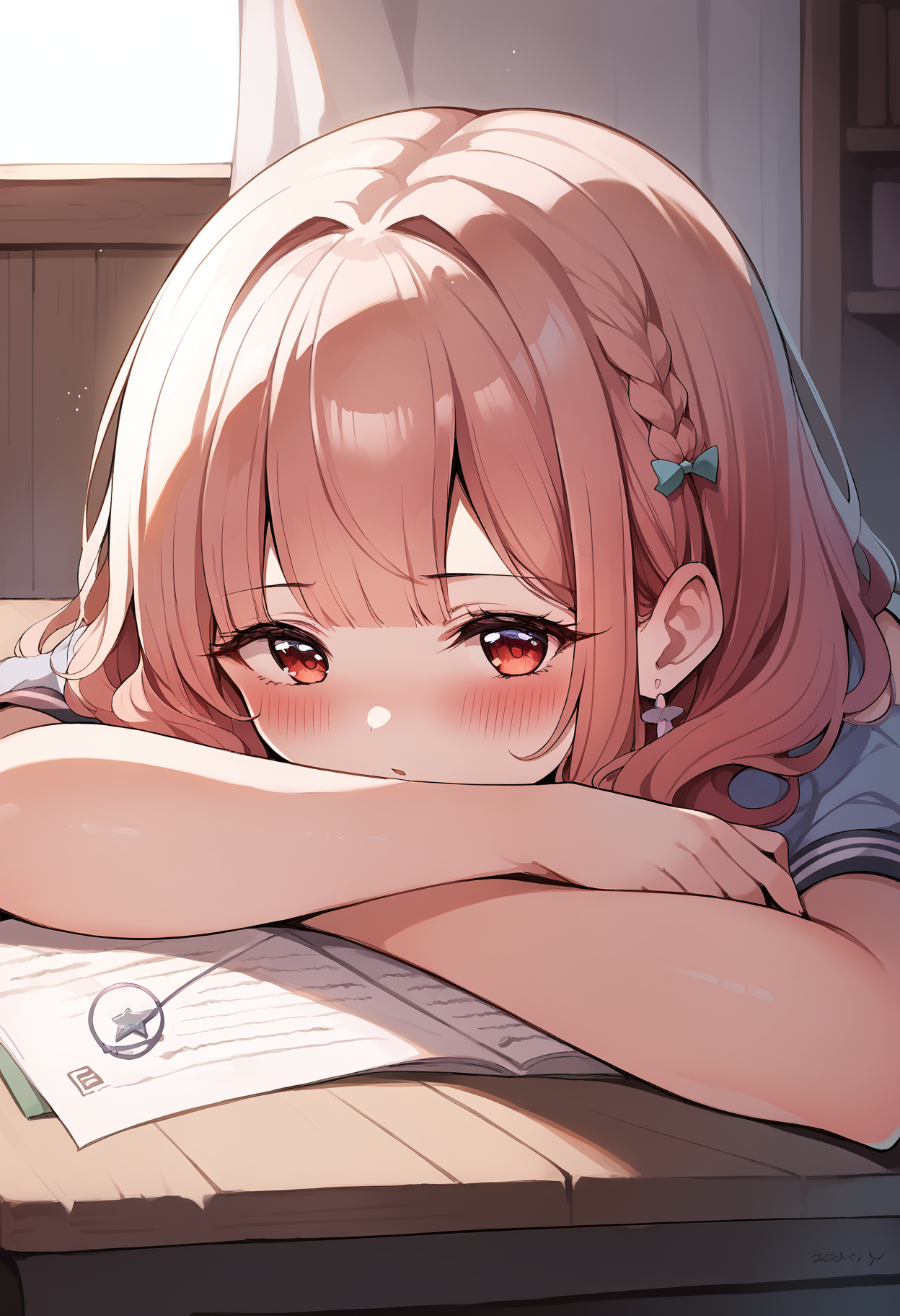 score_9, score_8_up, score_7_up,source_anime,rating_explicit,uncensored,anatomically correct,best perspective BREAK
1girl,   <lora:sakstyle:0.8> sakstyle, blush,    <lora:head_rest_arm_rest_pony_1:1> head rest arm rest