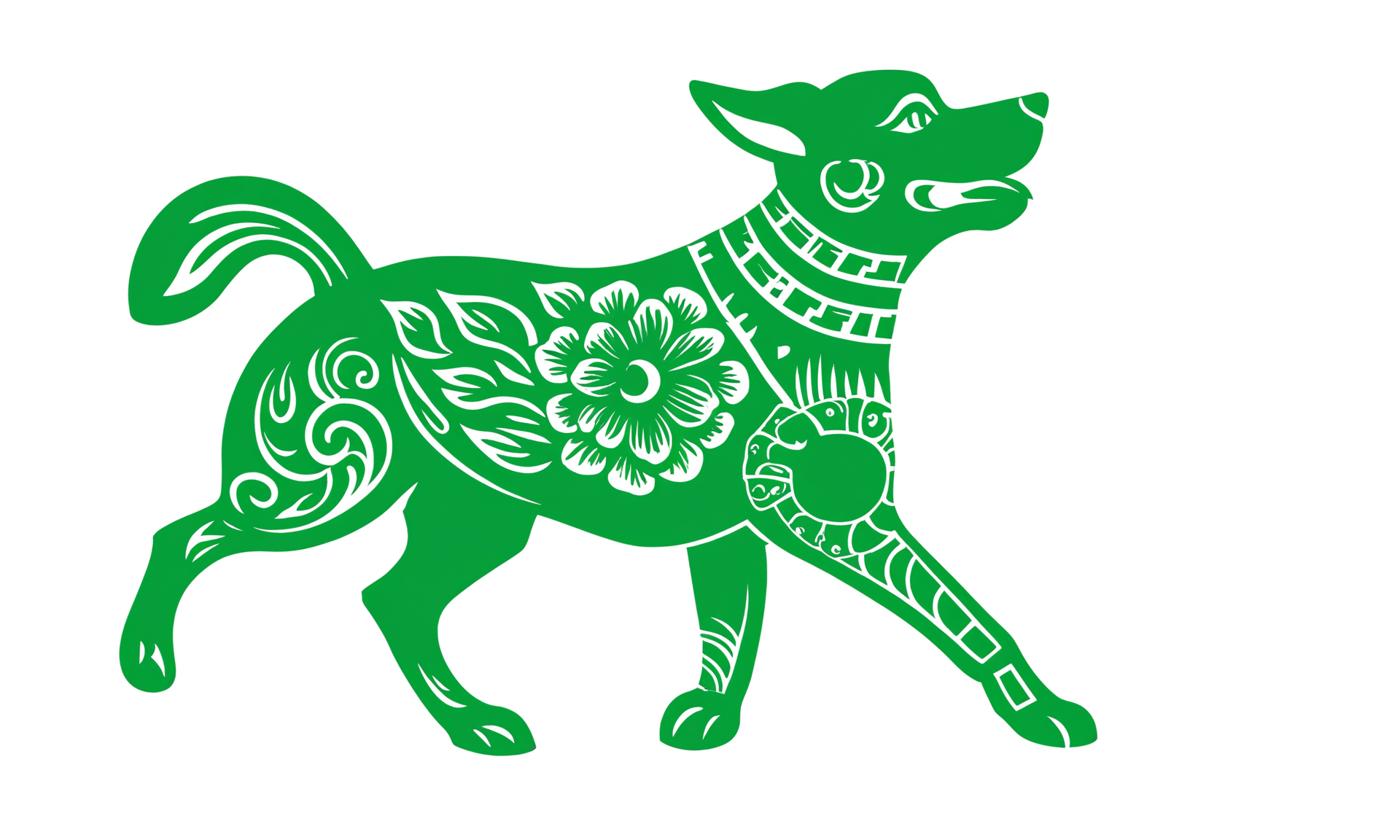 <lora:papercutcd_xl-000004:0.8>, a Chinese paper cut of a dog , papercutcd_xl, green theme, (solo:1.2), no humans, chinese zodiac,, cutie, cute, (white background:1.3, Unbelievable Digital Artwork:1.3), CGSociety, ArtStation, master works, masterpiece, best quality, ultra detailed, high quality