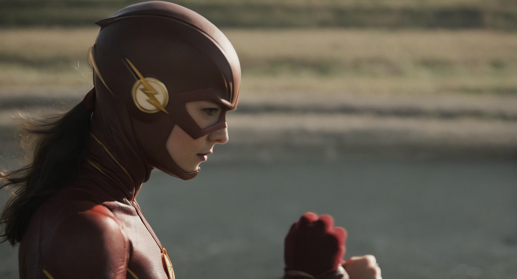 cinematic film still of Cinematic Film Footage
<lora:The Flash:1>
 <lora:Cinematic Film:1>
The Flash a woman with original flash suit, shallow depth of field, vignette, highly detailed, high budget, bokeh, cinemascope, moody, epic, gorgeous, film grain, grainy