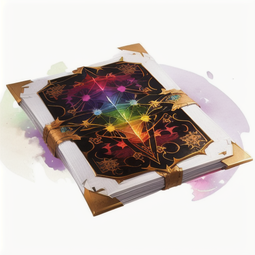 MagicItem_v1 <lora:MagicItem_v1-000002:1> (white background), single card sleeve, evil design, multicolored rainbow colors,
no human,