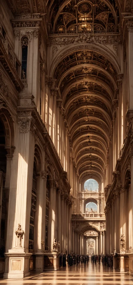 score_8-up, score_7_up, landscape, majestic building, perfect architecture, straight lines, detailed sculptures, original point of view, horizontal lines, perfect contrasts, detailed dark shadows, lossless details highlights, innovative composition <lora:Majestic-Fantasy-Architecture_ponyXL_LOREVER:0.9> mafarch, scenery, outdoors, building, geometric shapes, bold colors, luxurious, elegant, decorative, symmetrical, ornate, detailed