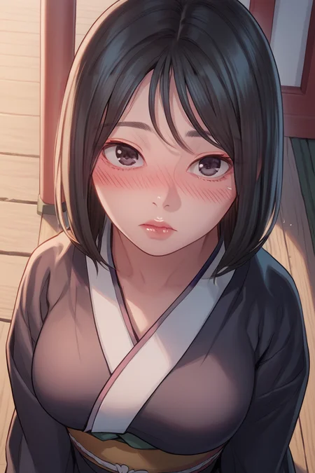 score_9, score_8_up, score_7_up, rating_safe
hyeongjun_style, 1girl, solo, looking at viewer
kimono, breasts, black hair
outdoors, japanese shrine, blush, pov, high angle shot
<lora:Park_Hyeongjun_Style_Love_Limit_Exceeded:0.9>