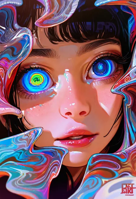 [[fkey]], tsubonari, andava,  (akai sashimi),[ogipote], [[wenjun lin ]], [[sabu \(sabudenego\)]], , 1girl, adult womany, eyelashes, looking at viewer, [[parted lips]],  close-up, tareme, detailed eyes, pinup pose, flirty, teasing, [[uneven eyes]], (cocky:0.7),aegyo sal,  detailed eyes, love, (abstract background:1), extremely detailed,fantasy,, volumetric lighting, haze, depth, 8k, best, good quality, very awa, , highres, masterpiece, intricate detail, realistic, on marble blocks, recursion, (ambient occlusion), shiny,