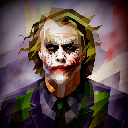 cubsimart, painting, joker,<lora:CubismArt:1>