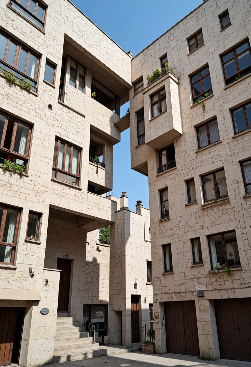 <lora:Pieper-Geometrics-Perspective:0.8>,A building with windows that appear to open into different dimensions, Geometric and Impossible Structures,