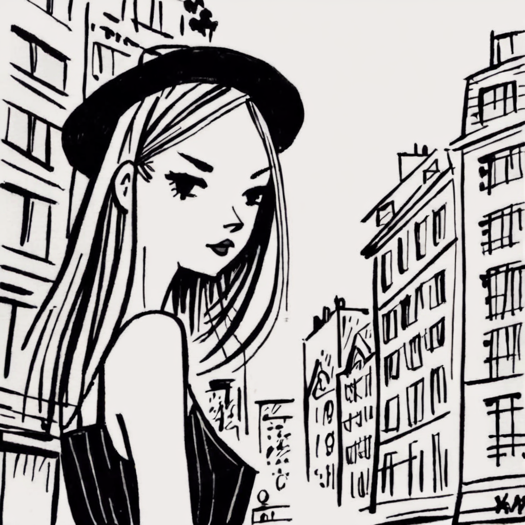 drawix23  girl in city,  very detailed<lora:drawix23:0.8>
