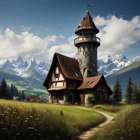 realistic analog photo, award winning photo,
fantfa, background, mountain, trees, foreground, field, house, farm, farmland, witow, a wizard tower, blue sky
high-quality, crisp, sharp, professional-grade, high-resolution, fine detail, accurate colors, low noise, fast shutter speed, wide dynamic range, precise focus, RAW, highres, 8k, uhd, High Dynamic Range, tonemapping, crisp details,