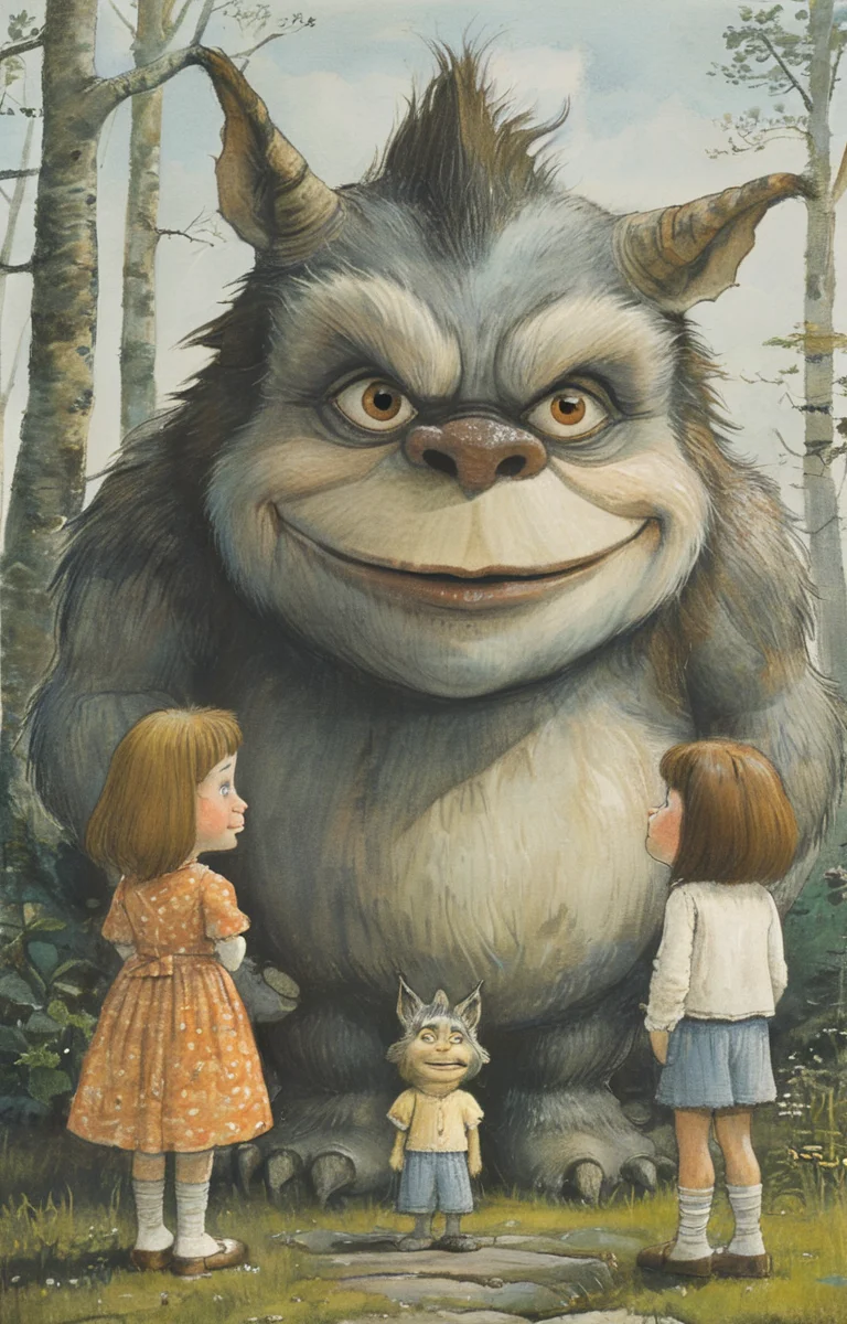 masterpiece,best quality,<lora:tbh377-sdxl:0.6>,illustration,style of Maurice Sendak
 portrait of family