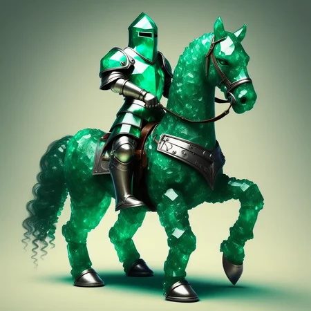 emeraldmorph, a knight wearing armor