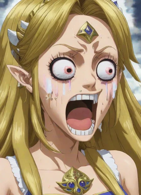 <lora:PE_OP_ShockedFaceMeme:1> PEOPShockedFace, eyes popping out, shocked face, mouth open,
Princess Zelda,
masterpiece, high resolution, octance 4k, high detail,