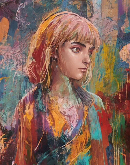 [gorgeous blonde girl:abstract background:0.5], expressionism, digital art, colorful background,Disco Elysium, <hypernet:discoElysiumStyle_discoElysium:0.7>