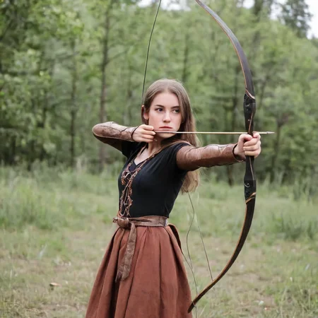 1girl,Long bow <lora:mergedarchedlora:1>