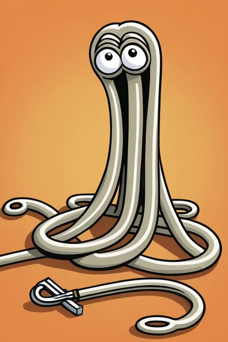 Clippy in distress, illustration