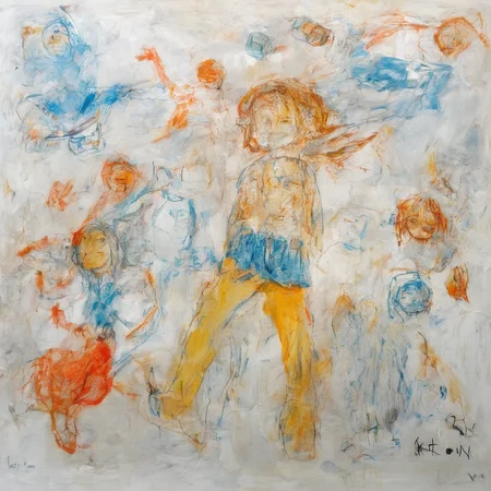 a kids play Style by Heidi Rosin <lora:SDXL_Style_by_Heidi_Rosin_Sa_May-000003:1>