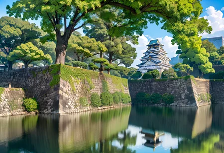 masterpiece, best quality, very aesthetic, absurdres,
Osaka Castle, scenery, sky, outdoors, day, blue sky, reflection, architecture, tree, cloud, water, east asian architecture, reflective water, nature, building
<lora:Osaka_Castle_SDXL_V1:1>