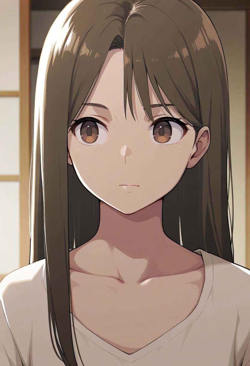 masterpiece,best quality,amazing quality, amiris, brown eyes, brown hair, long hair, 1girl, solo, collarbone, closed mouth