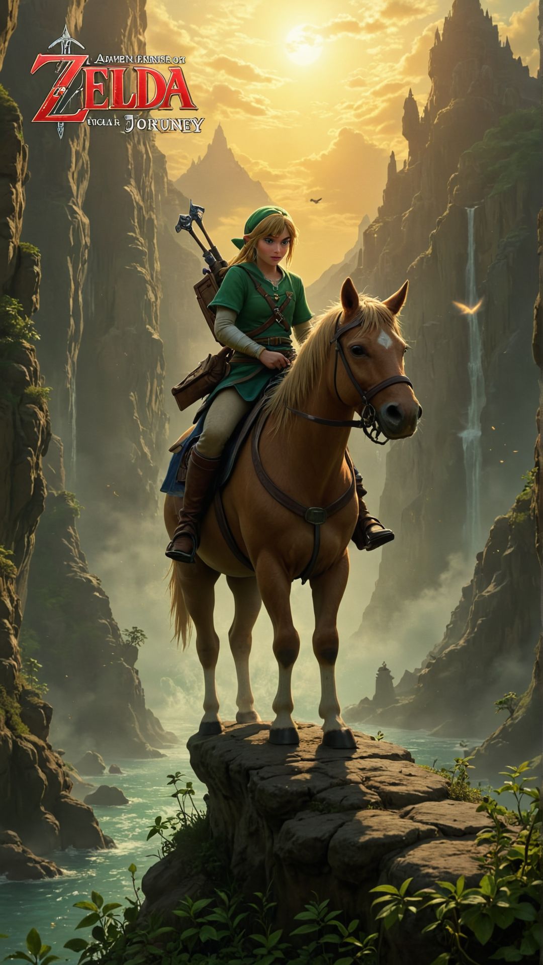 Adventurers embark on a perilous journey inspired by "Zelda." 
, <lora:aidmaFluxStyleXL-v0.2:0.7> 
 <lora:aidma-Image Upgrader-v0.1:0.35>