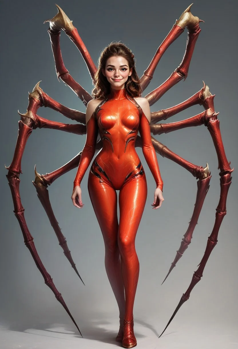 score_9, score_8_up, score_7_up, rating_safe, 
concept art, realistic, 
1girl, sexy body, sexy face, cute face, 
SpiderPods.