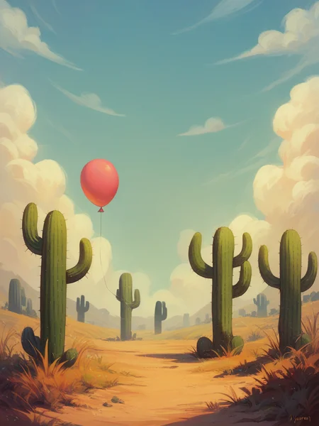 score_9, score_8_up, score_7_up, score_6_up, score_5_up, score_4_up, 1 <lora:J0yc3L33XLP:1> j0yc3l33, cactus and balloon