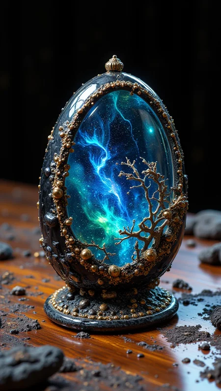 masterpiece, 4k, 8k, bokeh, a carbon fiber shape with a glass case merging together, it is a special object found in a secret dark library, dropped on a crafted burned wood table.
detailmaximizer, Midjourney_Whisper, opalescence <lora:[Flux1]_flux_vividizer:0.3> <lora:[Flux1]_scenery_lora_comfy_converted:0.2> <lora:[Flux1]_Opal_Fantasy_Flux:0.5> <lora:[Flux1]_aidmaPsychadelicChaosWorld-FLUX-v0.1:0.3> <lora:[Flux1]_aidmaImageUpgrader-FLUX-V0.1:0.1> <lora:[Flux1]_midjourney_whisper_flux_lora_v01:0.1>