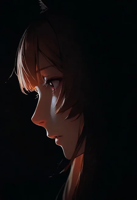 1girl, raphtalia, solo, dark, light, masterpiece, best quality, very aesthetic, close up, parted lips