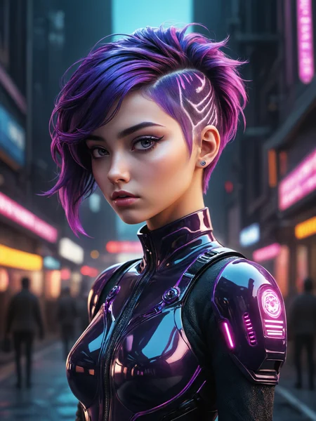neonpunk style create an award-winning photograph of a young woman exploring an original and unconventional theme that captivates and amazes the viewer. Push boundaries of traditional concepts,infusing the image with creativity and wonder,leaving a lasting impression on those who behold it.,absurdres,intricately detailed,32K,, glow effects, godrays, Hand drawn, render, 8k, octane render, cinema 4d, blender, dark, atmospheric 4k ultra detailed, cinematic, Sharp focus, big depth of field, Masterpiece, colors, 3d octane render, 4k, concept art, trending on artstation, hyperrealistic, Vivid colors, extremely detailed CG unity 8k wallpaper, trending on CGSociety, Intricate, High Detail, dramatic . cyberpunk, vaporwave, neon, vibes, vibrant, stunningly beautiful, crisp, detailed, sleek, ultramodern, magenta highlights, dark purple shadows, high contrast, cinematic, ultra detailed, intricate, professional