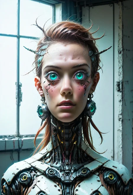 Photorealistic professional portrait of cyberpunk hacker princess, cyberpunk city background, sci-fi, perfect face, perfect hands, Epic Fantasy, sharp focus, studio photo, intricate details, highly detailed, intricate artwork, masterpiece, ominous, movie poster, golden ratio, trending on cgsociety, trending on artstation, highly detailed, vibrant, studio lighting, detailed skin, ultra realistic, bokeh, sharp features, close up portrait photo, evi@decrepPunk,