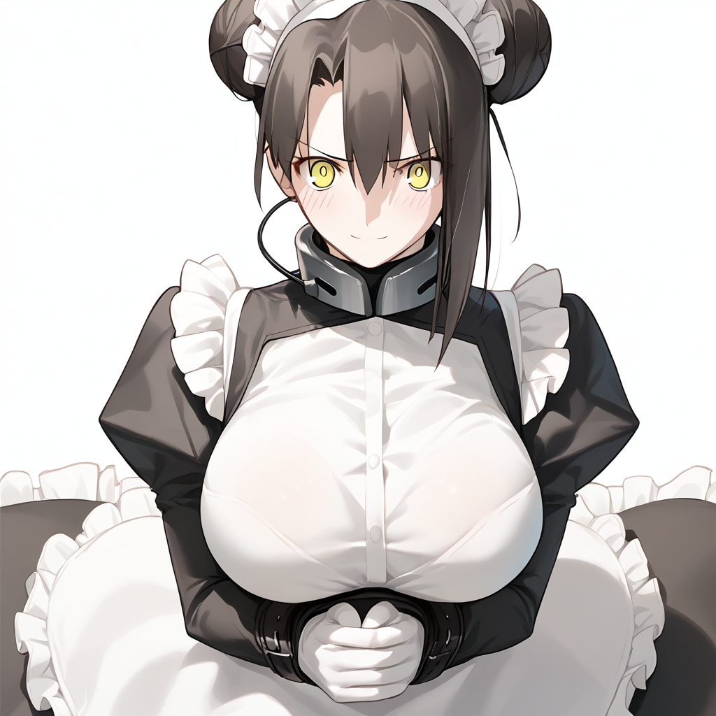 <lora:Takeuchi_Takashi_PonyXL_style_v01:1>
<lora:agent.pony:1>
score_9 , score_8_up , score_7_up , source_anime , 
masterpiece , best quality , ultra-detailed , 
BREAK
agent \(girls' frontline\), maid
1girl , woman , huge breasts , light smile , light blush , ((jeanne d'arc (fate)):0.5)  , 
long black hair  , maid dress ,  
bound