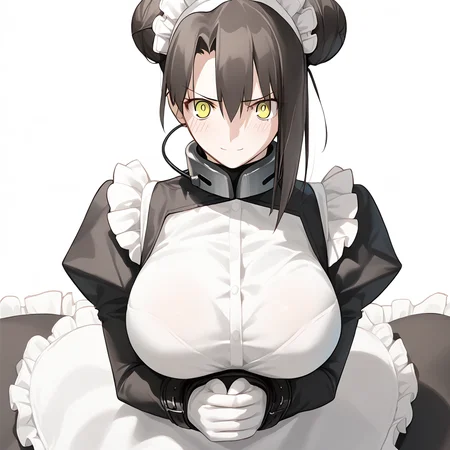 <lora:Takeuchi_Takashi_PonyXL_style_v01:1>
<lora:agent.pony:1>
score_9 , score_8_up , score_7_up , source_anime ,
masterpiece , best quality , ultra-detailed ,
BREAK
agent \(girls' frontline\), maid
1girl , woman , huge breasts , light smile , light blush , ((jeanne d'arc (fate)):0.5) ,
long black hair , maid dress ,
bound