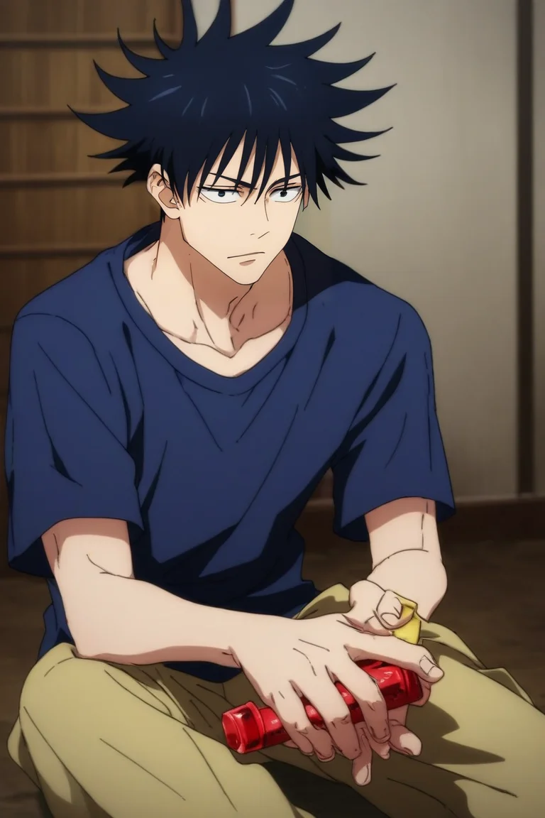 score_9, score_8_up, score_7_up, source_anime, , , , depth of field, 1boy, solo, male focus, <lora:megumi_fushiguro_pony:0.94>, megumi_fushiguro, , , , Hands holding an object delicately, showing care, <lora:sdxl_lightning_8step_lora:1>