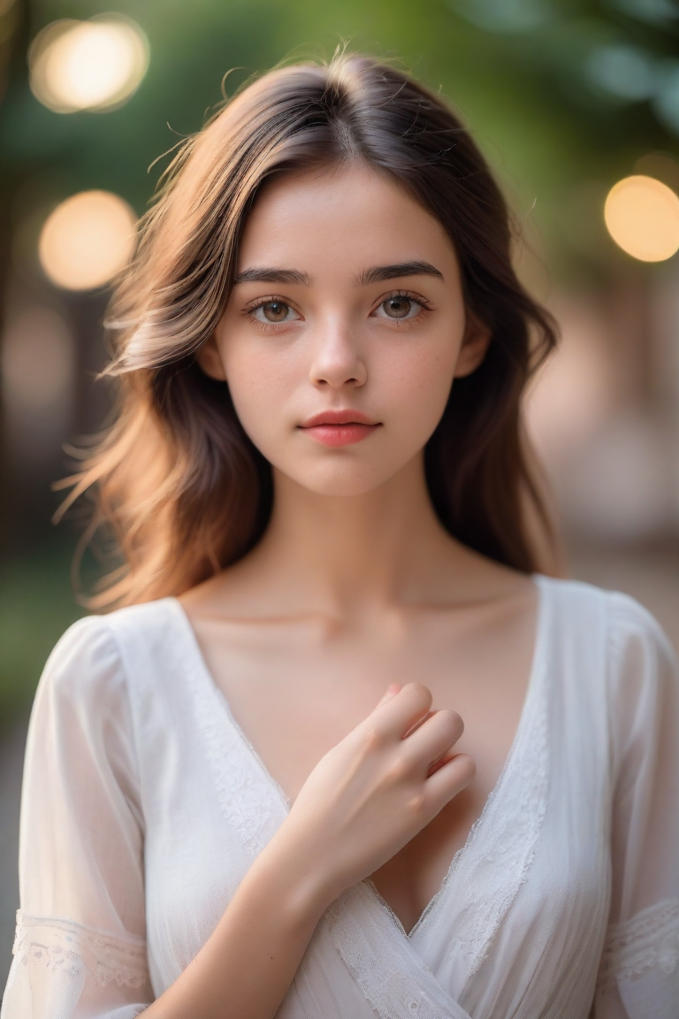 1girl,(face portrait),the most beautiful girl of the world,perfect hand,closed mouth,looking at viewer,face imperfections,white dress,peaceful,relaxing,lo-fi,40mm lens,depth of field,bokeh,8k quality,RAW PHOTO,by professional photographer,rule of thirds,extremely detailed,
<lora:HandFineTuning_XL:0>,