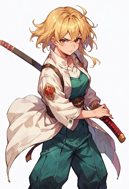 score_9_up score_8_up score_7_up, source_anime, 1girl, battoujutsu, white background
<lora:battoujutsu_stance_24retry_pony_rework_final_svd_d8:1>